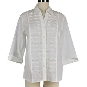 Alfred Dunner Tuxcedo Style Pleated Front w/Rhinestones Size 10